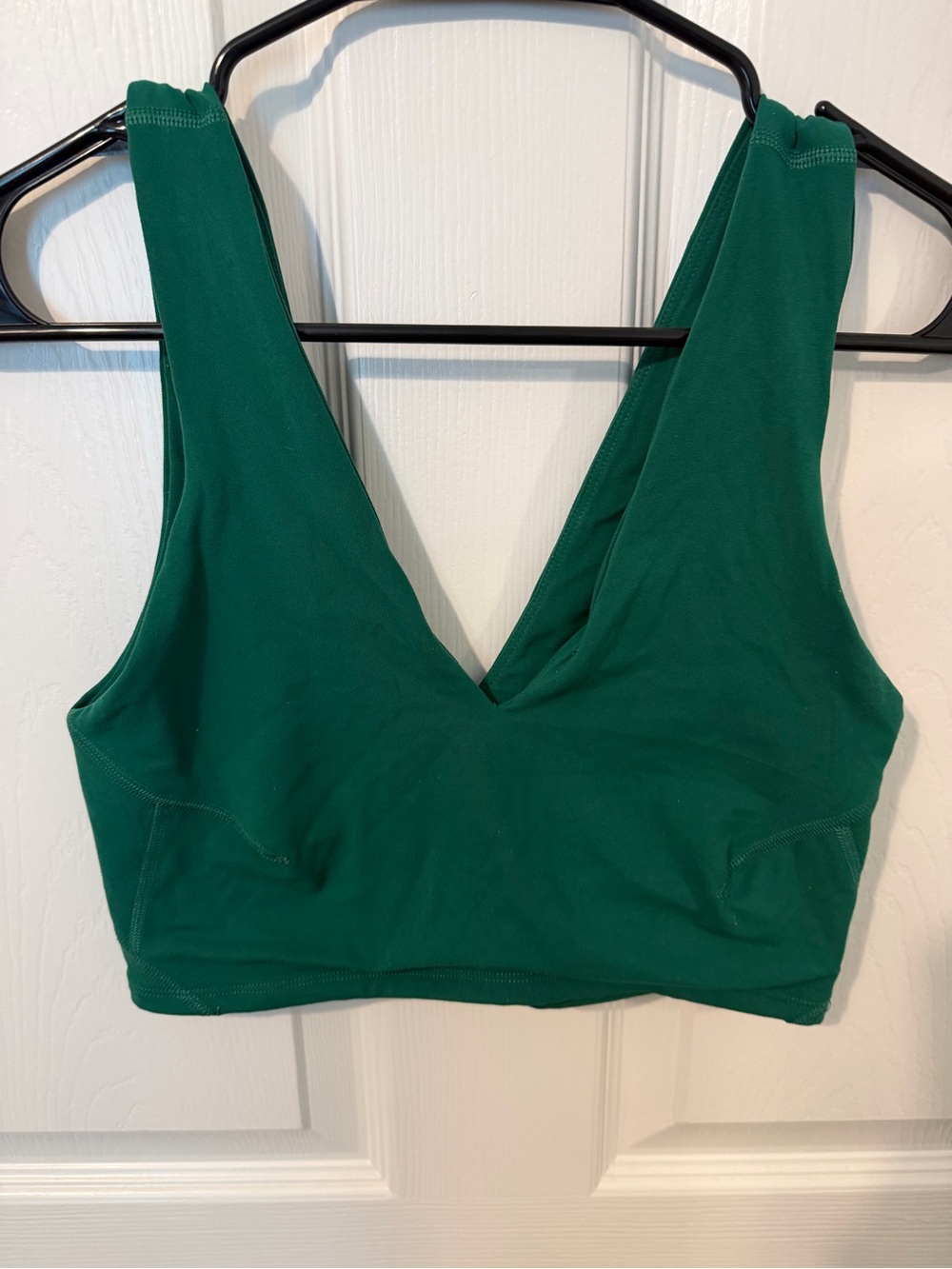 Free People Emerald Green V-Neck Wireless Bralette